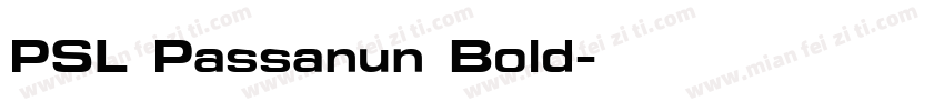 PSL Passanun Bold字体转换